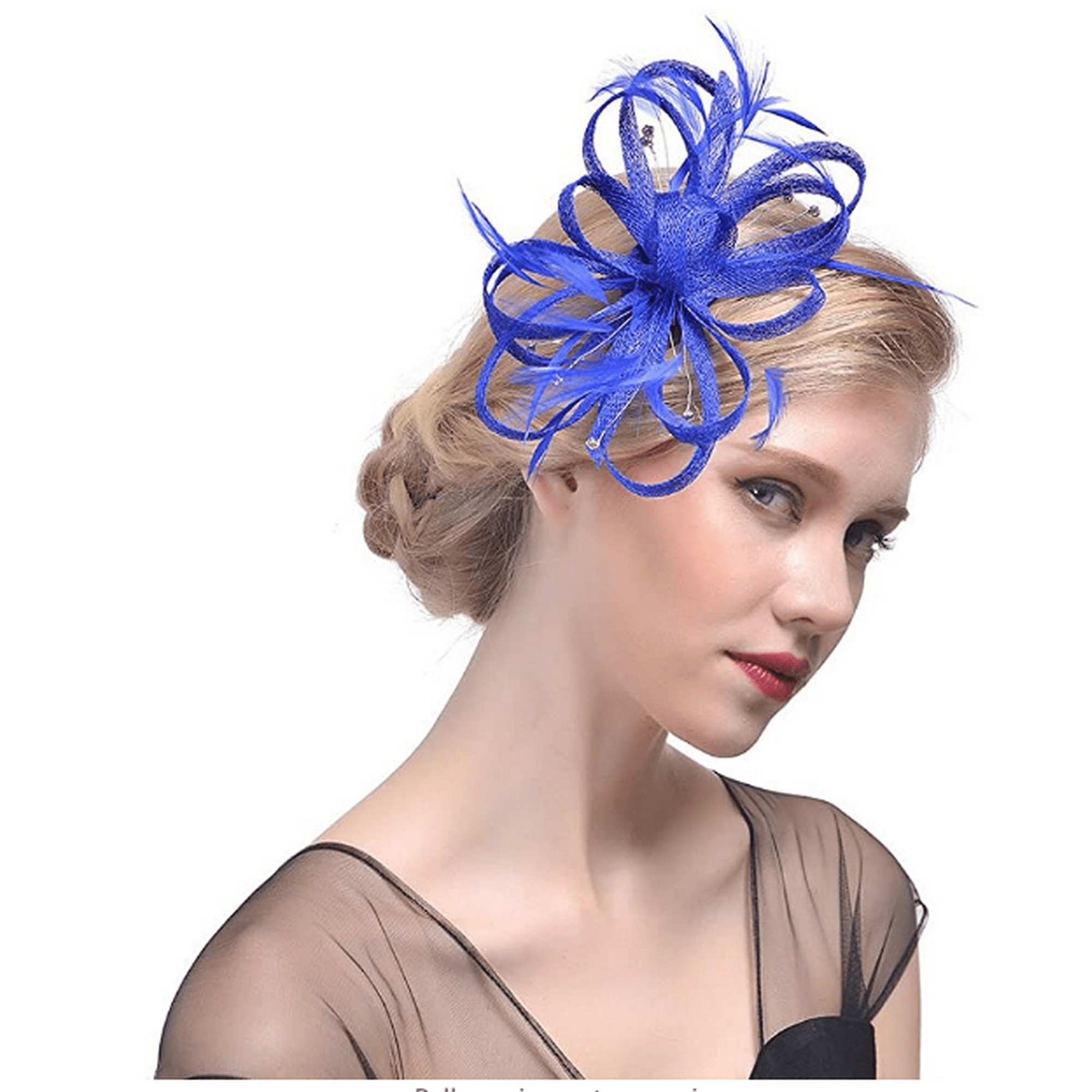 Belyee Feather Fascinator Hats for Women Cocktail Tea Party Hats with Hair Clip 